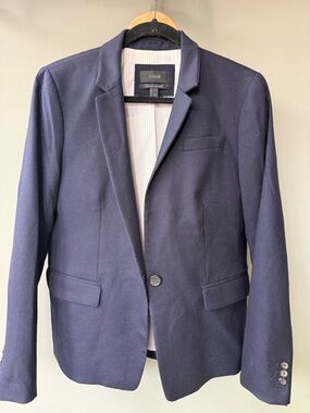 J. Crew Navy Single-Button Blazer